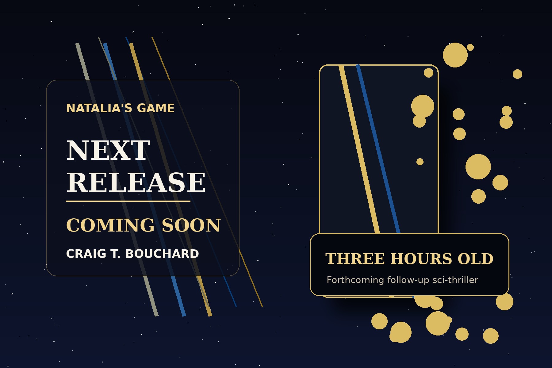 Visual teaser for the next Craig T. Bouchard release